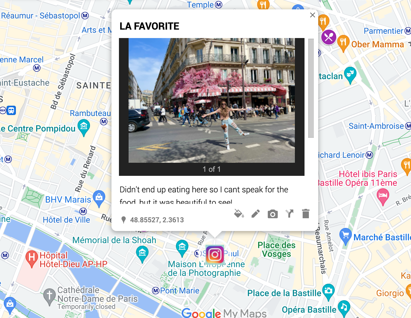 Travel planning with Google Maps